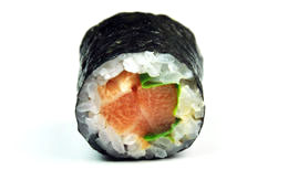 Laks koriander spicy mayo hosomaki-8 stk